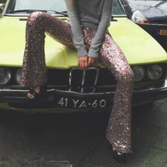 MODA ME COUTURE Pants - GLAM DOLLZ Rose Gold Sequin Pants